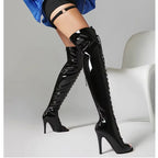 Bottes noires à talons hauts pour femmes