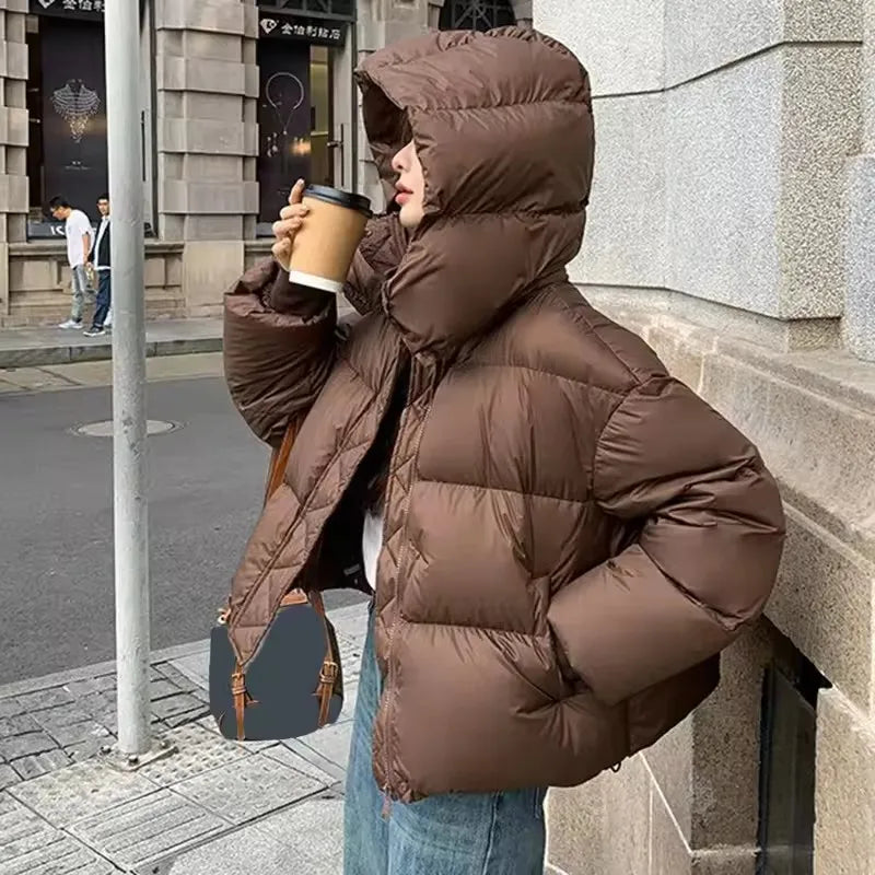 Parkas courts en coton coréen pour femmes
