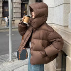 Parkas courts en coton coréen pour femmes