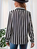 Chemise à manches longues rayé pour femmes