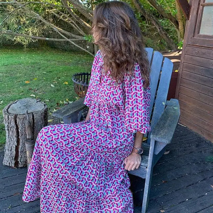 Robe Longue Femme – Manches Bouffantes