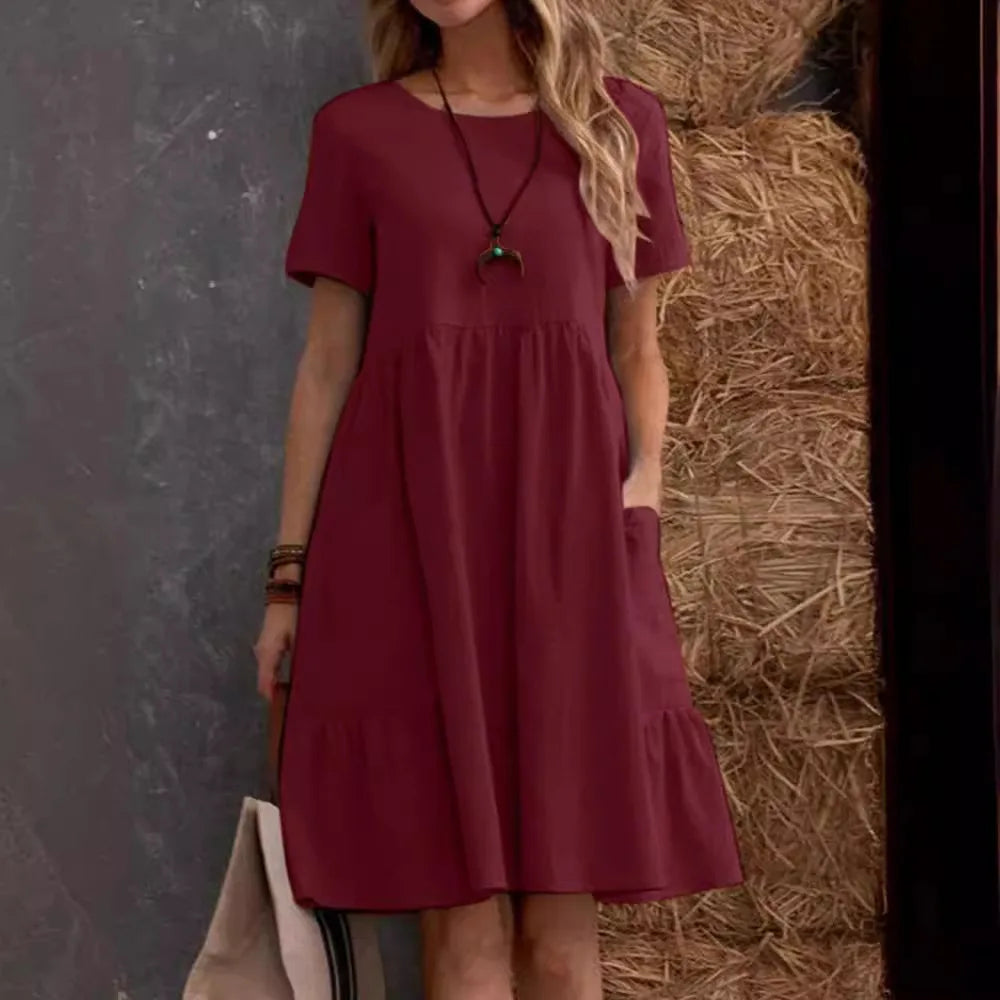 Robes mi-longue décontracté amples pour les femmes