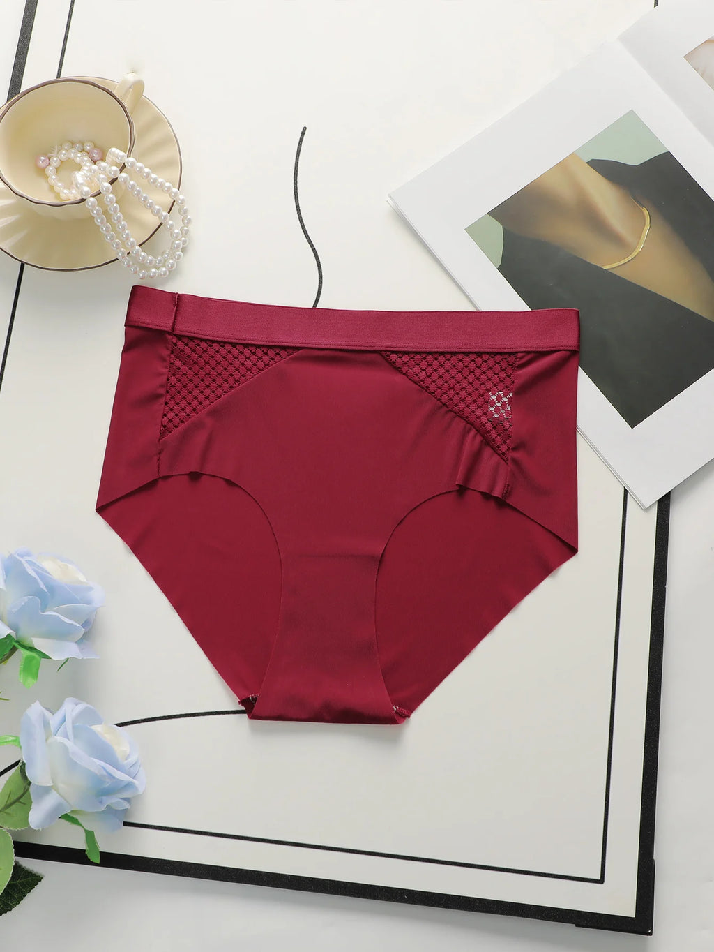 Culotte sans couture en soie glacée pour femmes