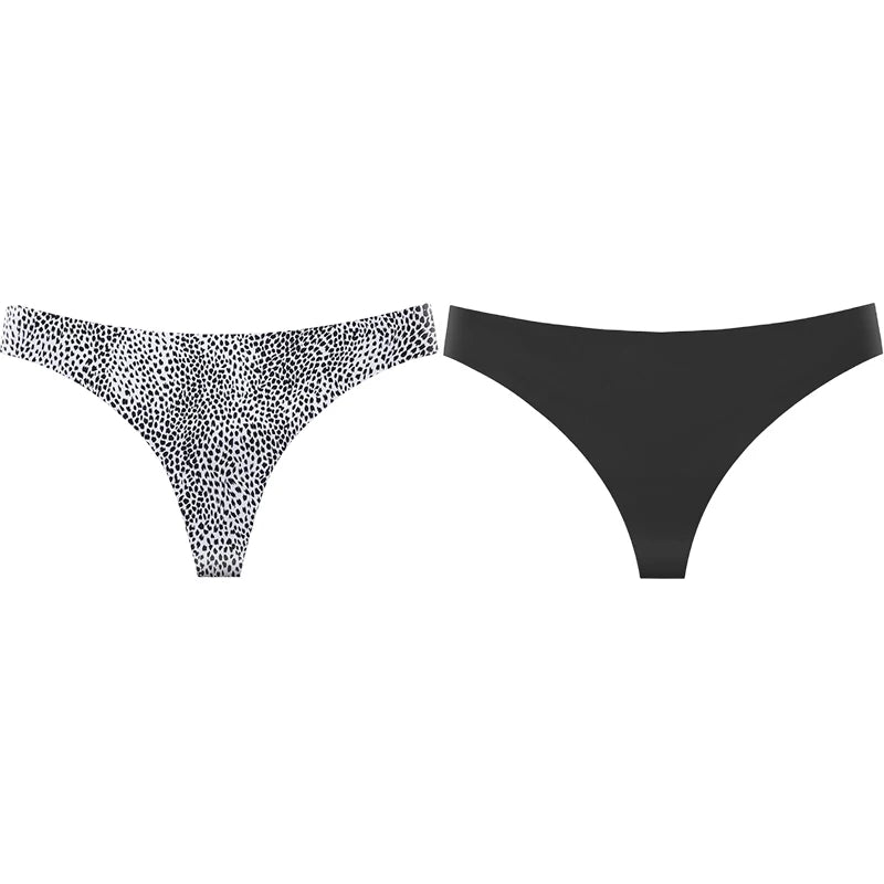 String taille basse imprimé léopard pour femmes