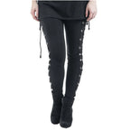 Leggings à lacets gothiques pour femmes
