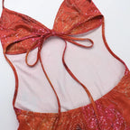 Robe longue rétro coloré pour femmes