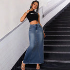 Jupe en jean vintage pour femmes