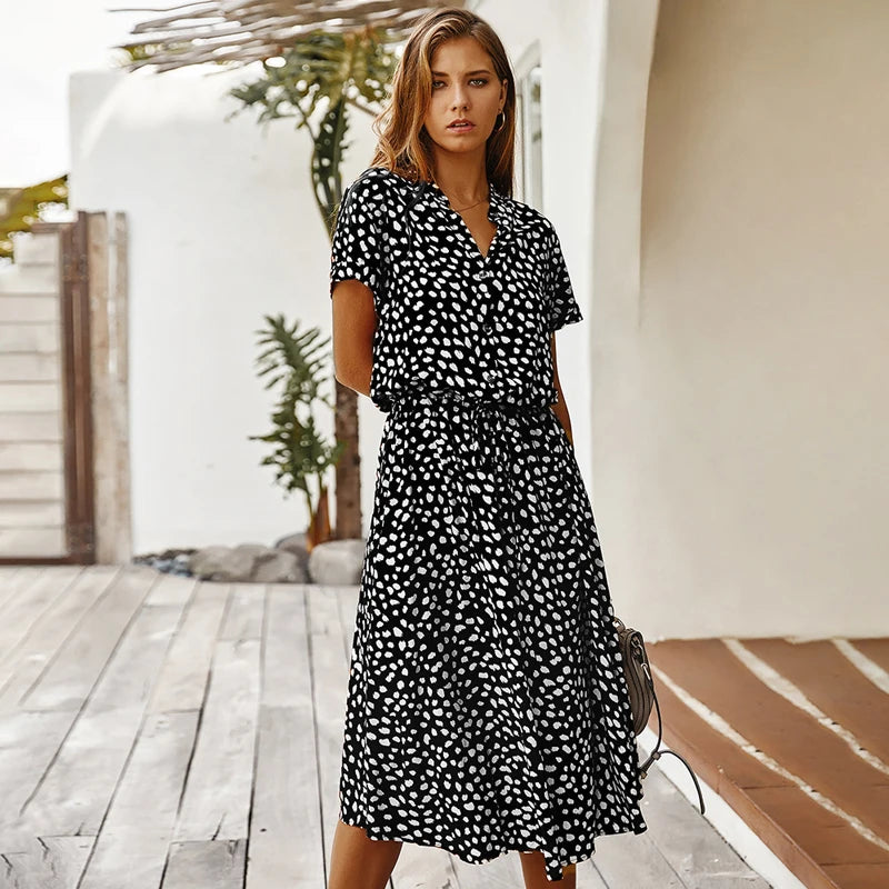 Robe longue à imprimé floral pour femmes