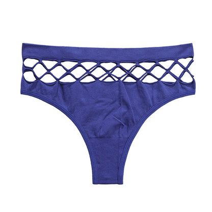 String Taille Haute Femme – Maille Ajourée Sans Couture