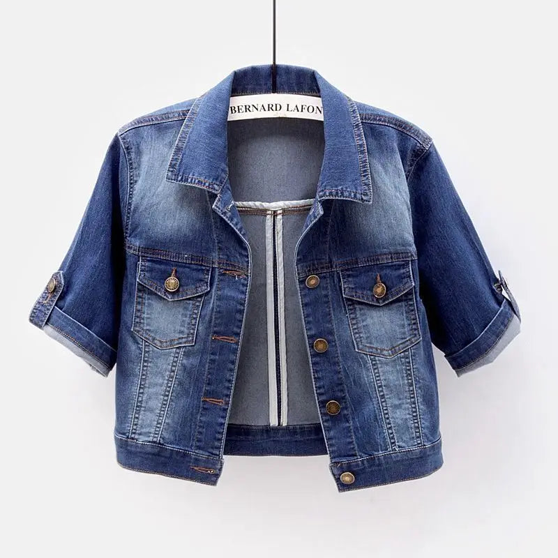 Veste en jean courte pour femmes