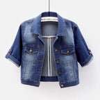 Veste en jean courte pour femmes