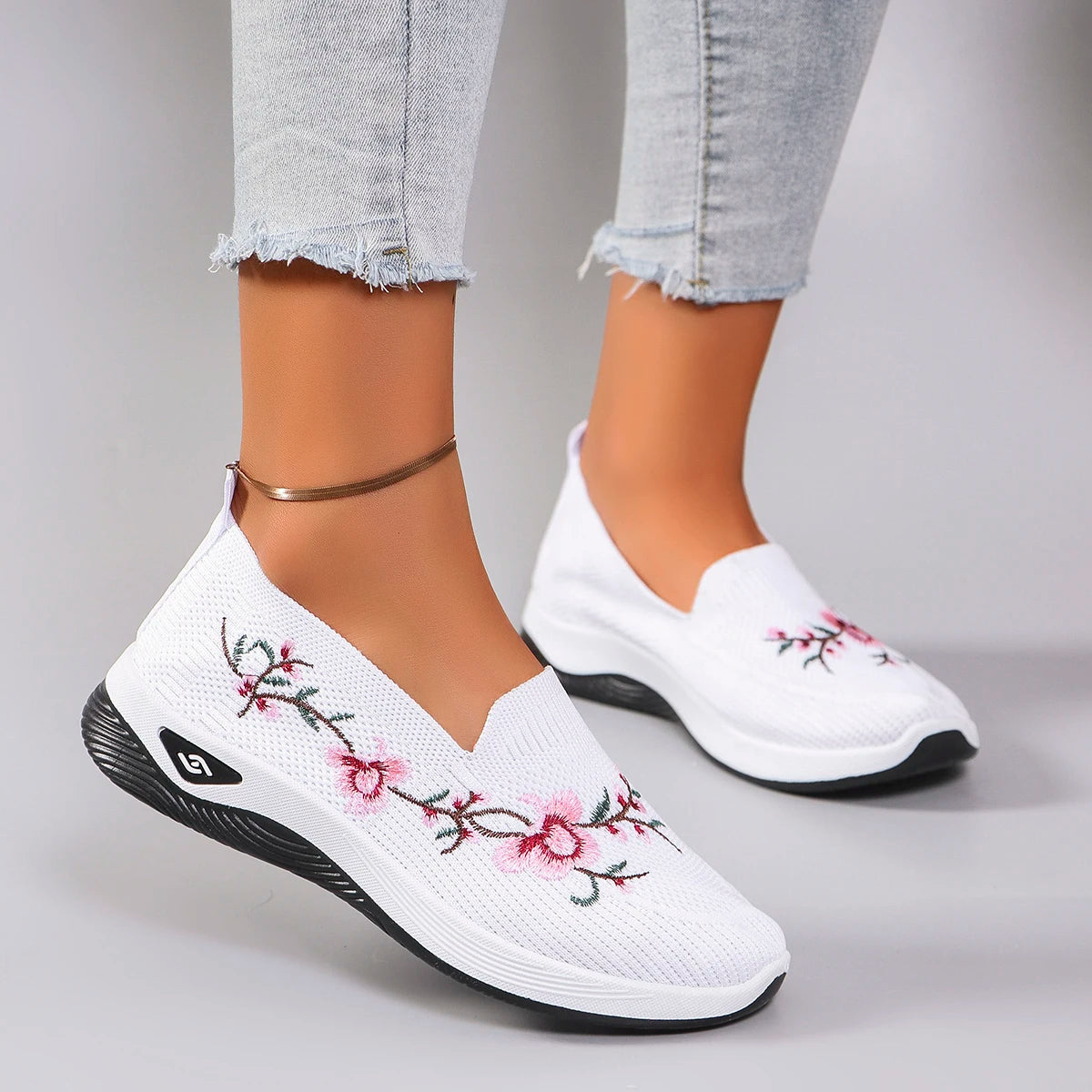 Chaussures plates d'été en maille respirante pour femmes