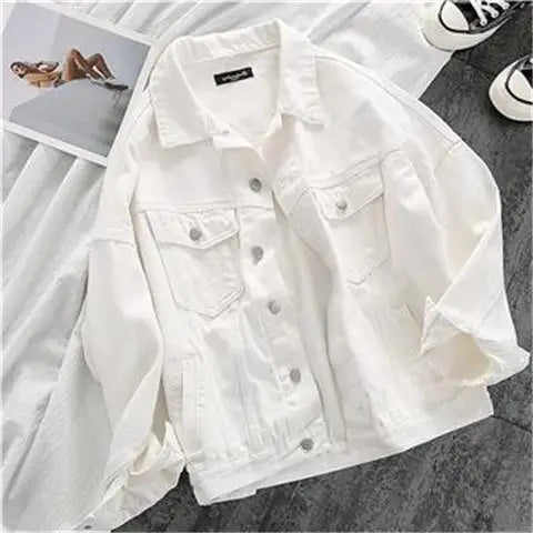 Veste en jean blanc pour femmes