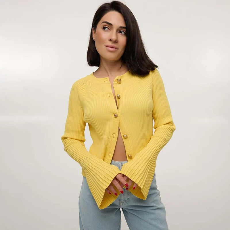 Cardigan manches évasées pull pour femmes