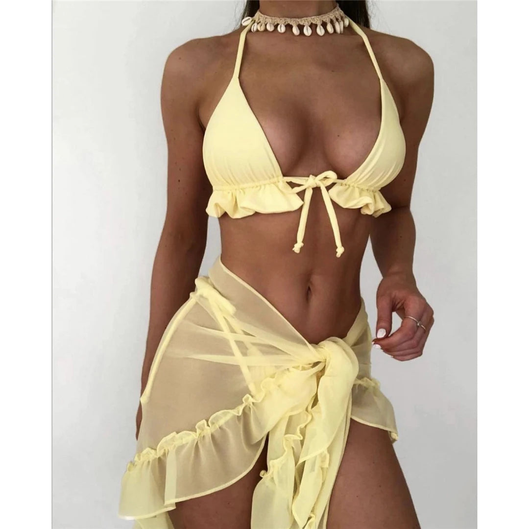 Maillot de bain trois pièces pour femme