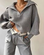 Pull court en tricot vintage pour femmes