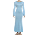 Robe maxi moulante dos nu sexy pour femmes