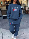 Ensemble 2 pièces sweat-shirt à capuche, pantalon de jogging pour femmes