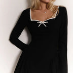 Robe mini à manches longues pour femmes