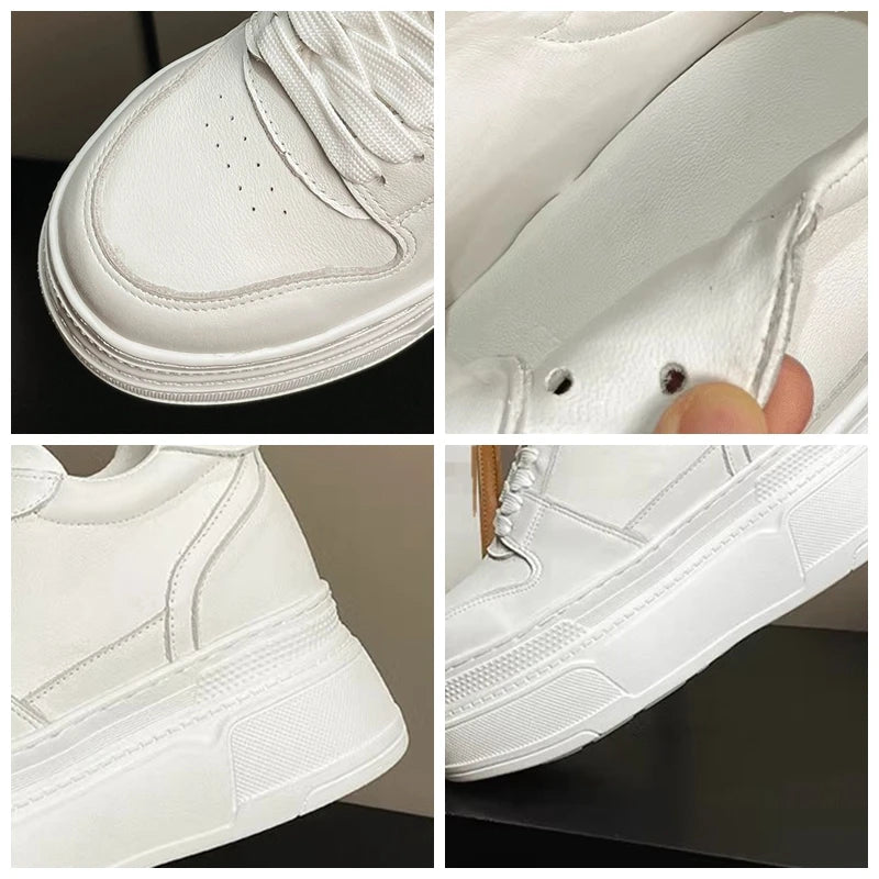 Basket en cuir véritable pour femmes