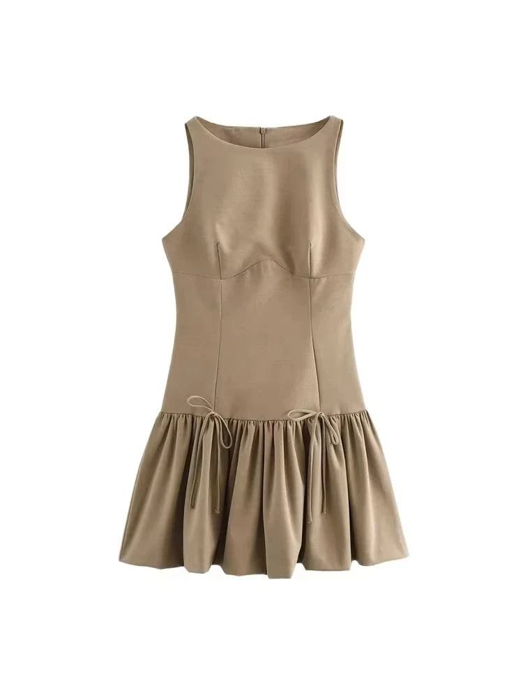 Robe courte à volants pour femmes