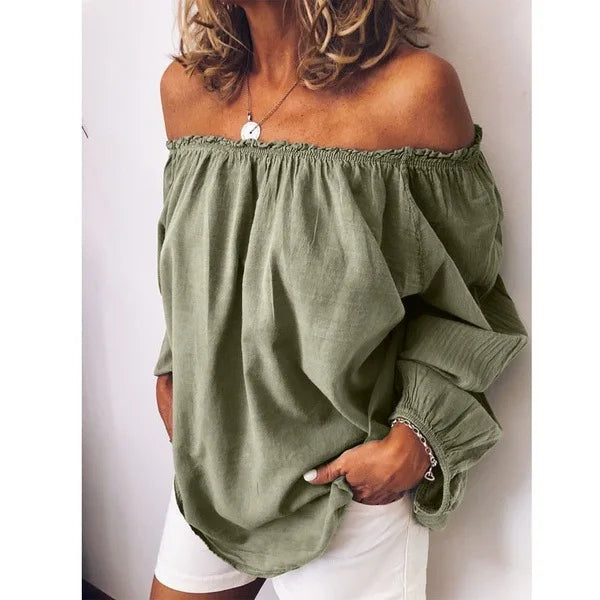 Chemise à manches longues décontracté pour femmes