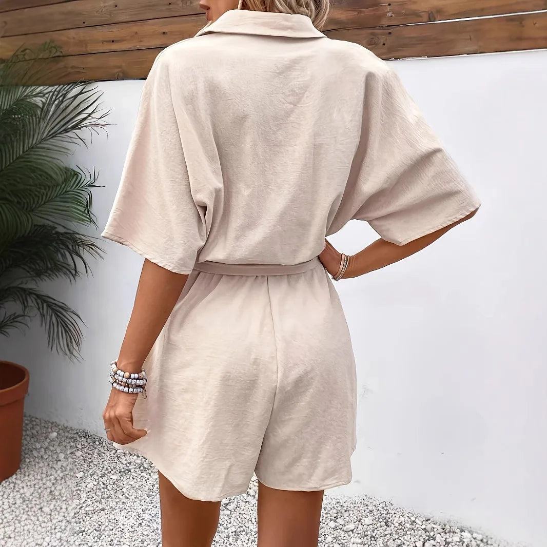 Combinaison short décontractée et ample pour femmes