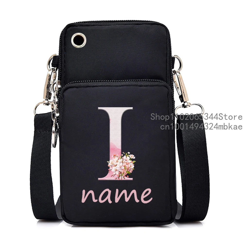 Sac à bandoulière pour téléphone portable floral pour femmes