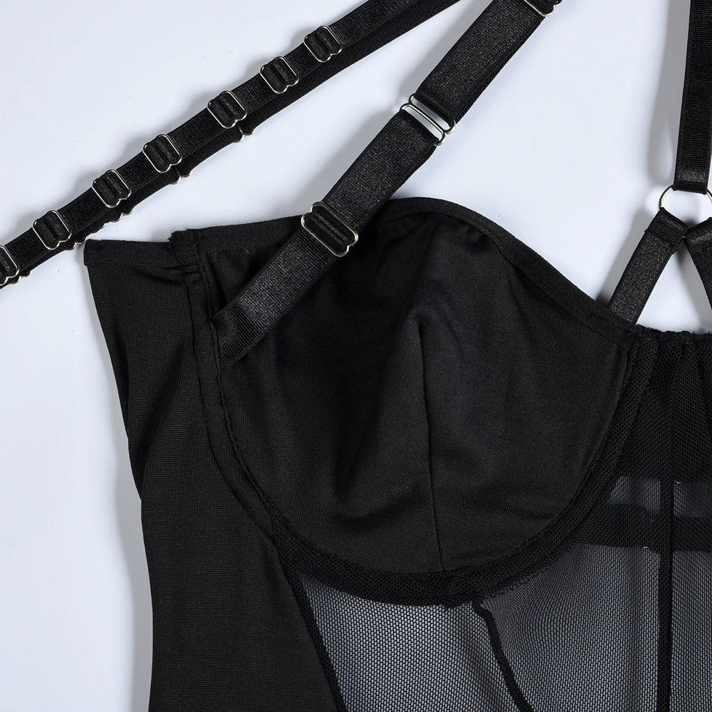 Body moulant sans manches et col en V pour femmes