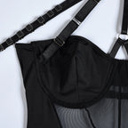 Body moulant sans manches et col en V pour femmes