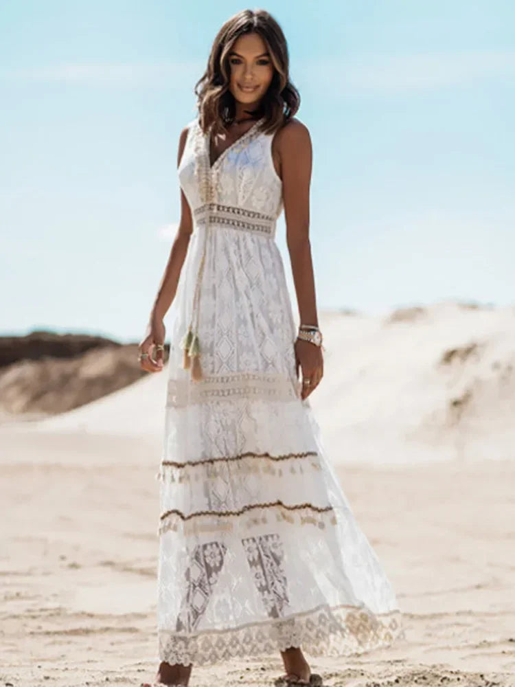 Robe en dentelle pour femmes