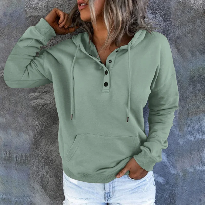 Sweat à capuche ample et décontracté à manches longues pour femmes