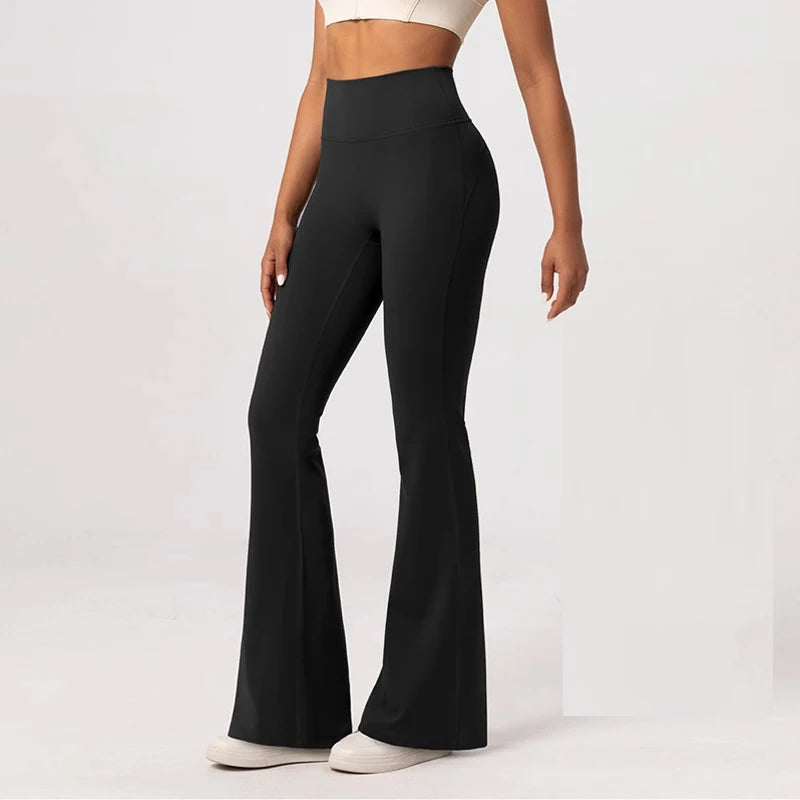 Leggings taille haute pantalons à jambes larges bas respirant pour femmes