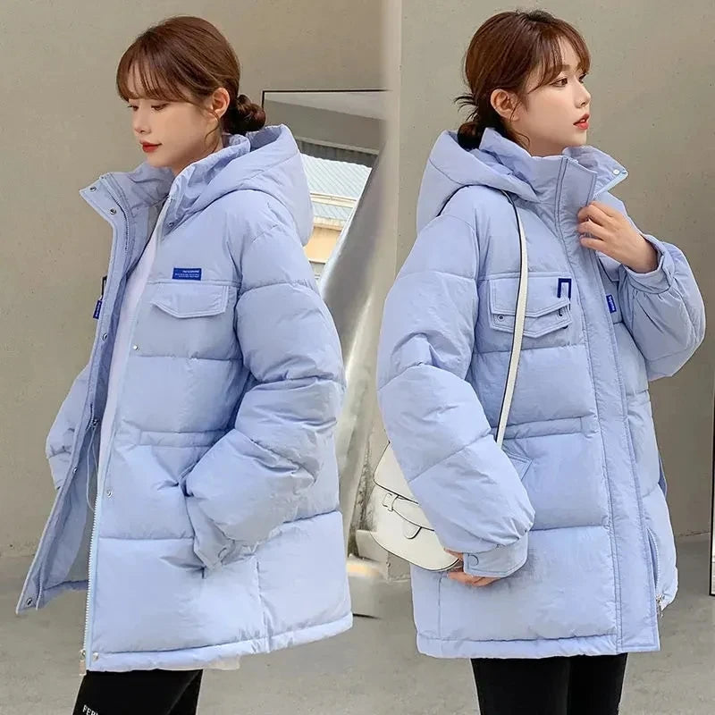 Manteau d'hiver à capuche pour femmes