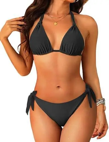 Maillot de bain deux pièces à bretelles pour femmes