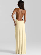 Robe à col en V profond pour femmes