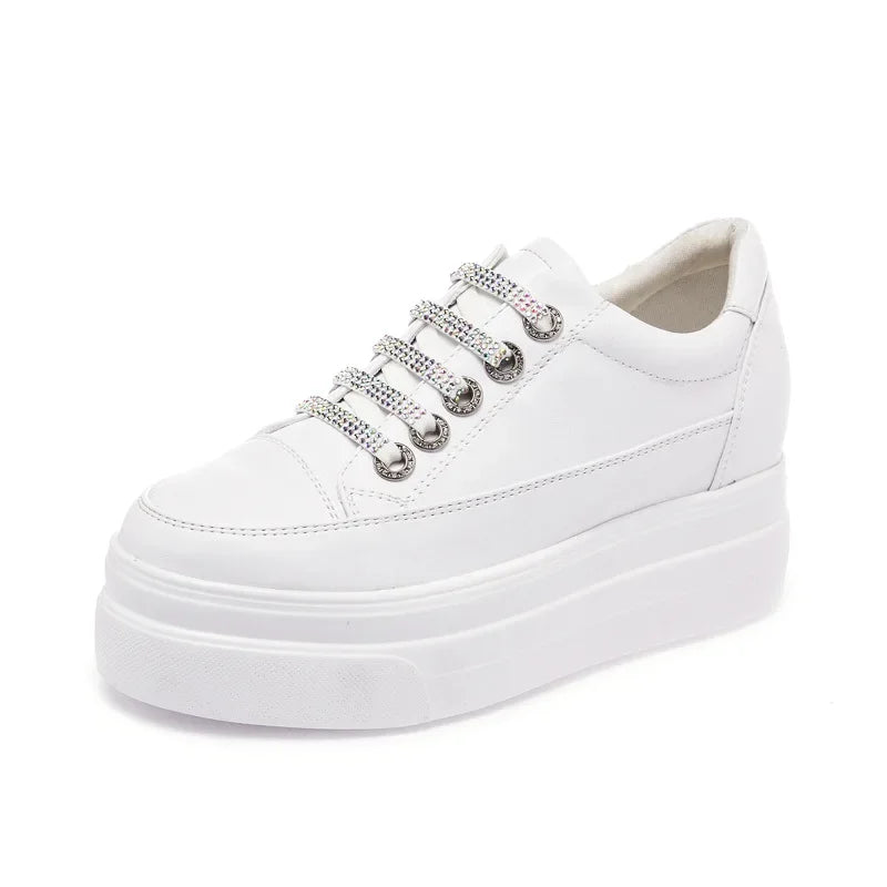 Baskets respirantes en cuir véritable pour femmes