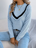 Pull tricoté à manches longues pour femmes