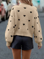 Pull ample à manches longues lanterne tricots pour femmes
