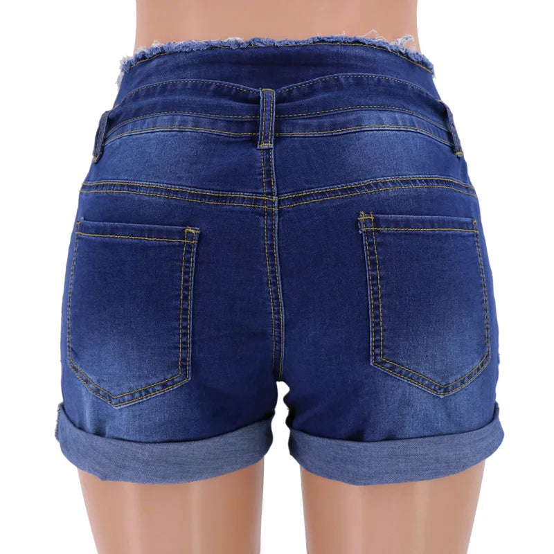 Shorts taille haute pour femmes