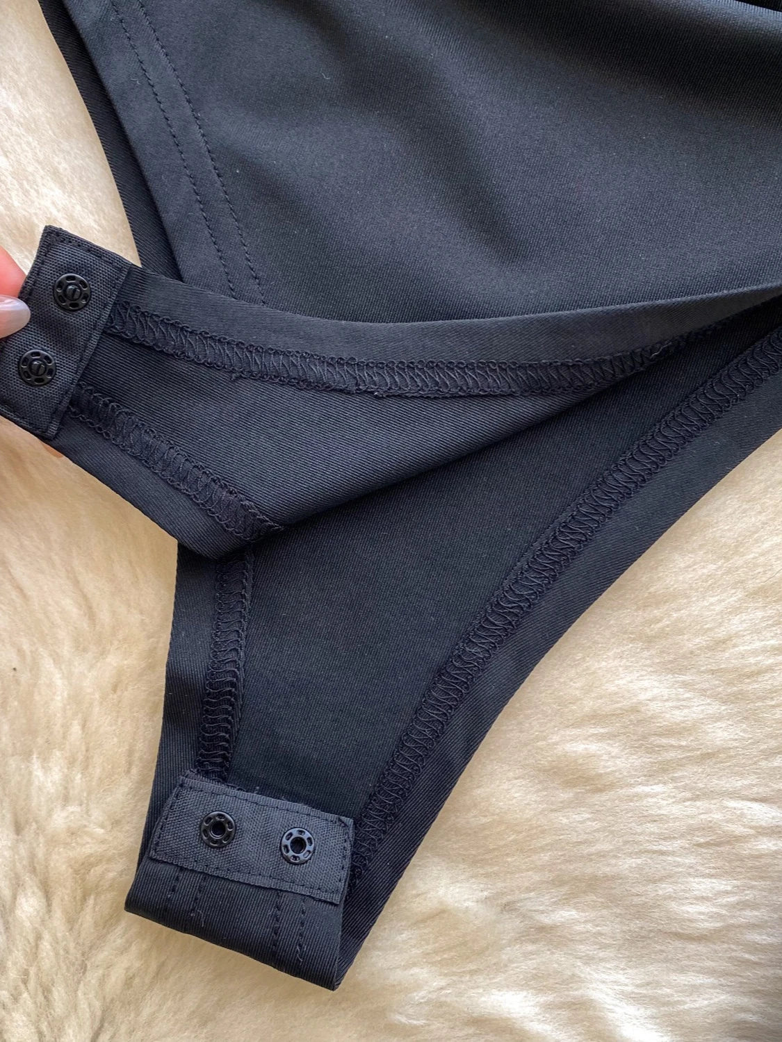 Body sexy noir à manches longues pour femmes