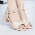 Sandales en cuir à talons pour femmes