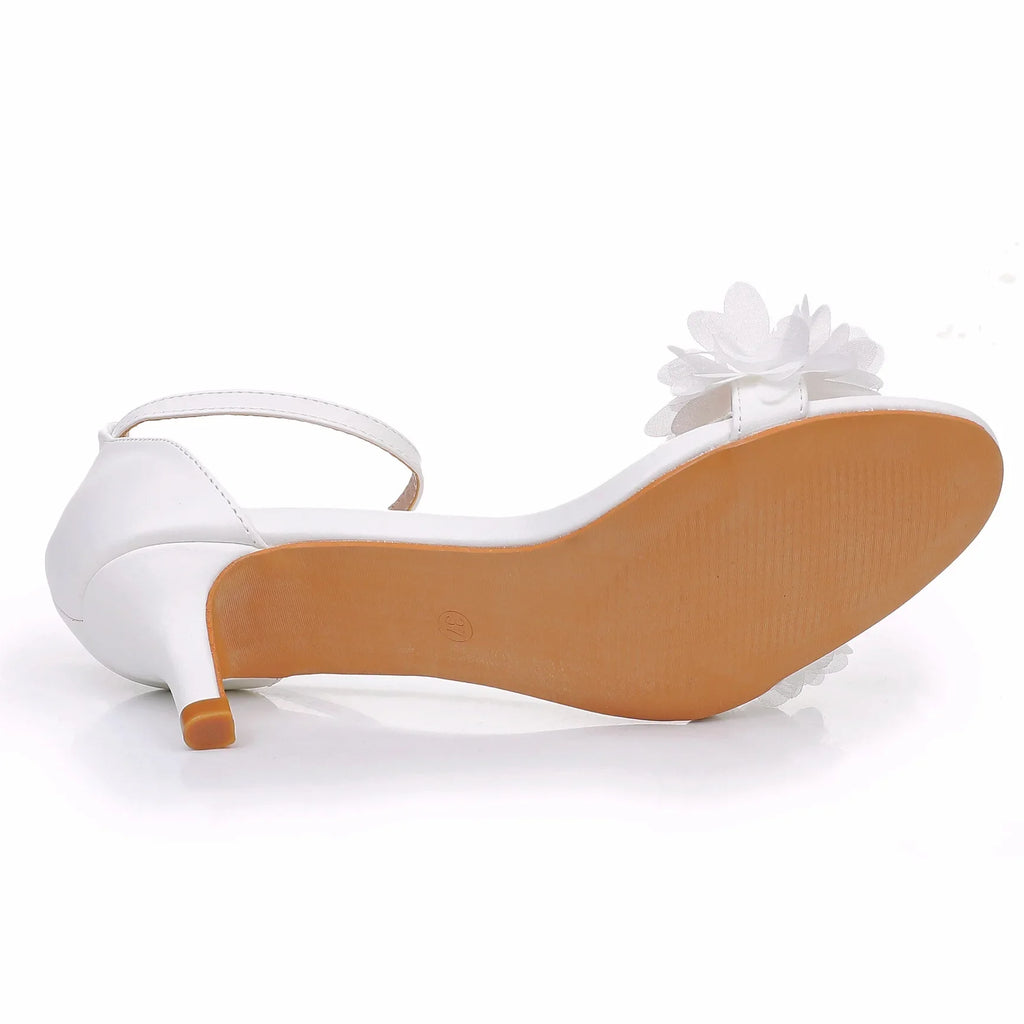 Sandales à fleurs en dentelle pour femmes