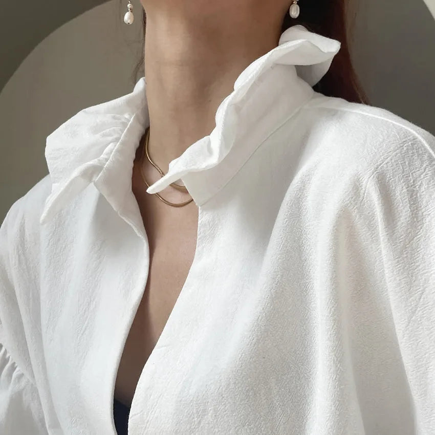 Chemisier blanc pour femmes