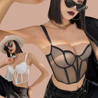 Ensemble soutien-gorge push-up avec dentelle et culotte pour femmes