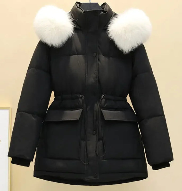 Manteau d'hiver matelassée en duvet pour femmes