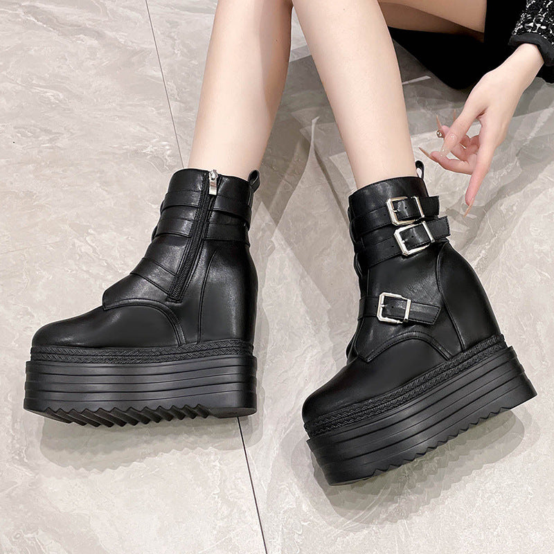 Bottines en cuir PU pour femmes