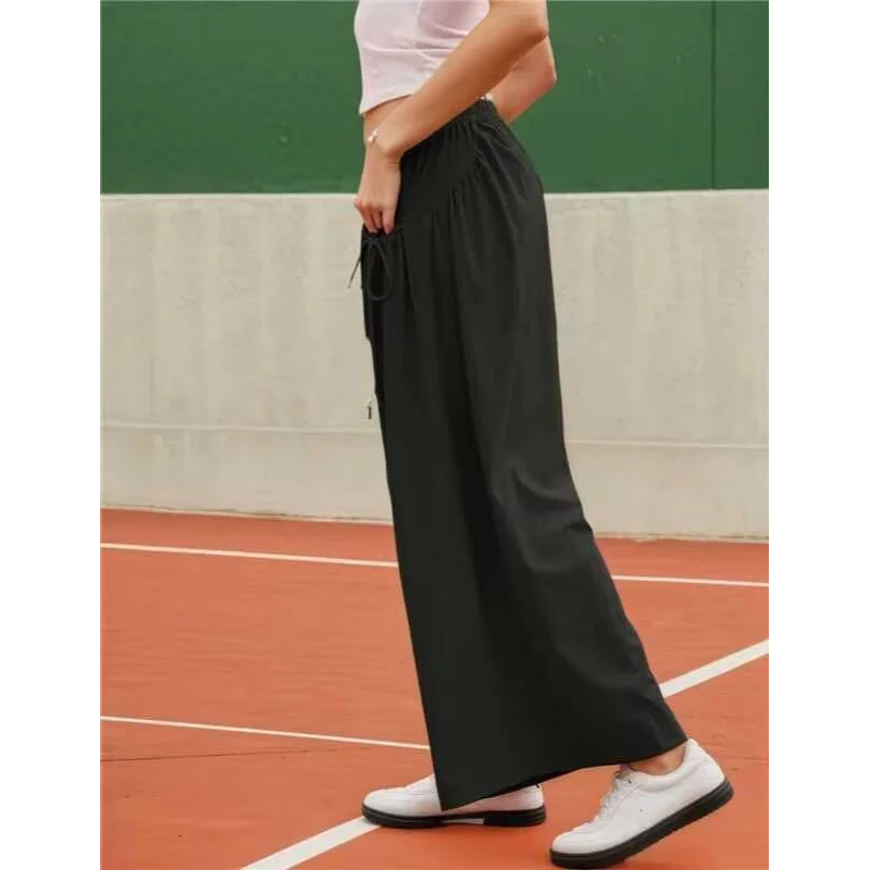 Pantalon à poches avec cordon de serrage pour femmes