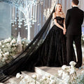 Robe de mariée en dentelle appliquée pour femmes