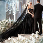 Robe de mariée en dentelle appliquée pour femmes